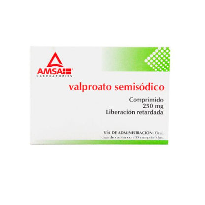 Valproato Semisodico 250 mg Caja con 30 Comprimidos