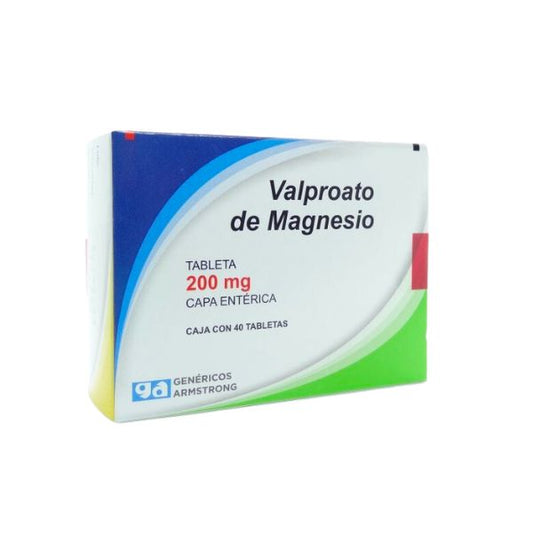 Valproato De Magnesio 200 mg Caja con 40 Tabletas