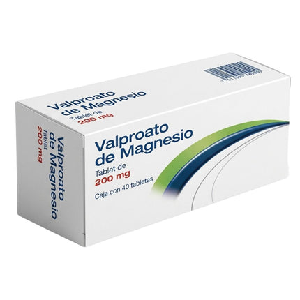 Valproato de Magnesio 200 mg Caja con 40 Tabletas