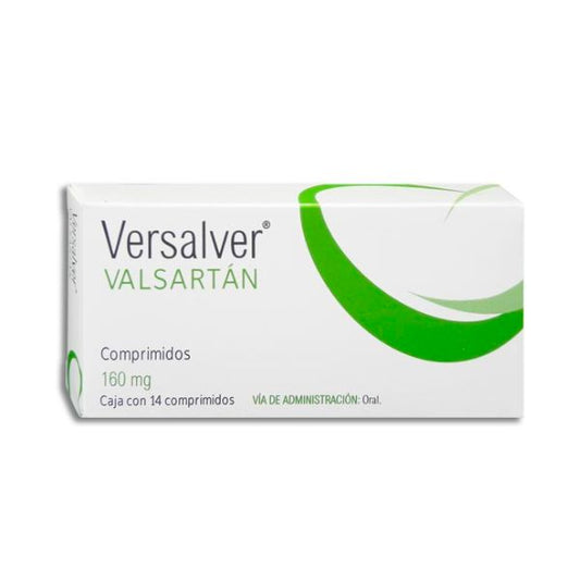 Versalver (Valsartan) 160 mg Caja con 14 Tabletas