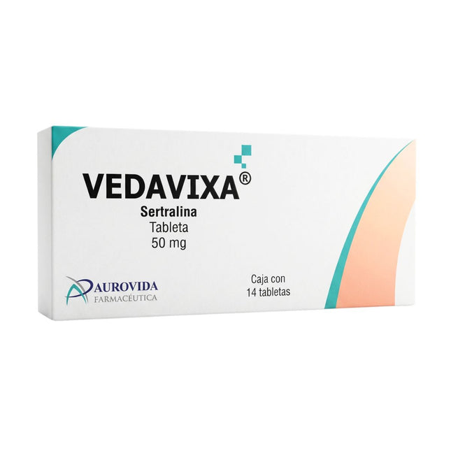 Vedavixa (Sertralina) 50 mg Caja con 14 Tabletas
