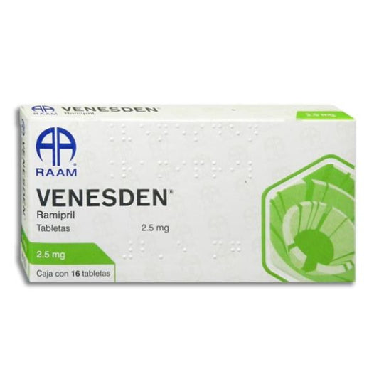 Venesden (Ramipril) 2.5 mg Caja con 16 Tabletas