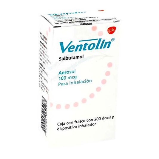 Ventolin (Salbutamol) Aerosol con 100 mcg por Dosis