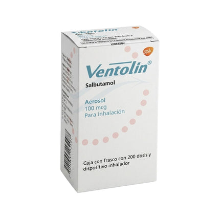 Ventolin (Salbutamol) Aerosol con 100 mcg por Dosis