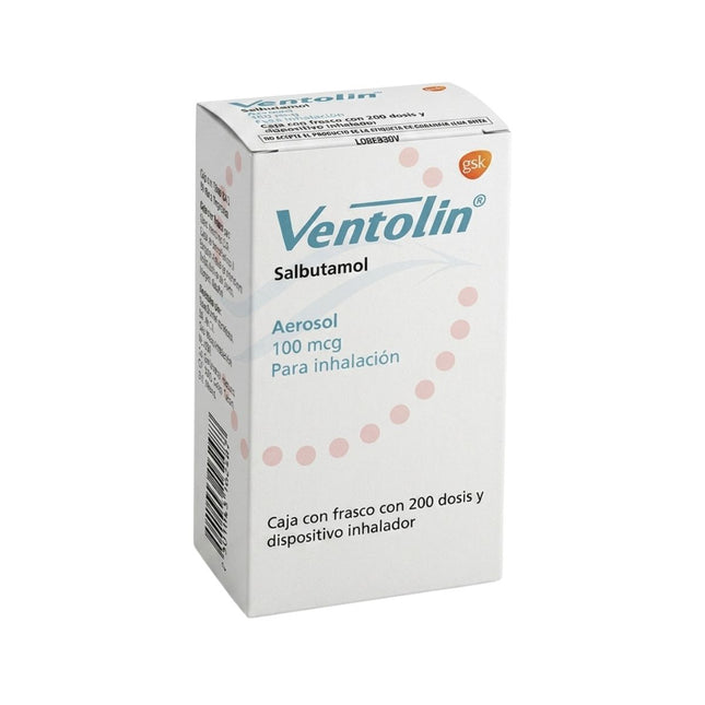 Ventolin (Salbutamol) Aerosol con 100 mcg por Dosis