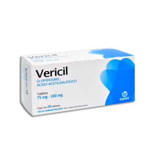 Vericil (Clopidogrel / Ácido Acetilsalicílico) 75 mg / 100 mg