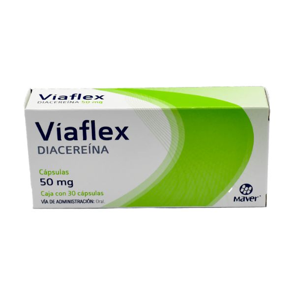 Viaflex (Diacereina) 50 mg 30 Caja Con 30 Cápsulas