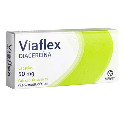 Viaflex (Diacereína) 50 mg Caja con 30 Cápsulas