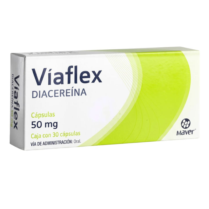Viaflex (Diacereína) 50 mg Caja con 30 Cápsulas – Farmacia Sanorim