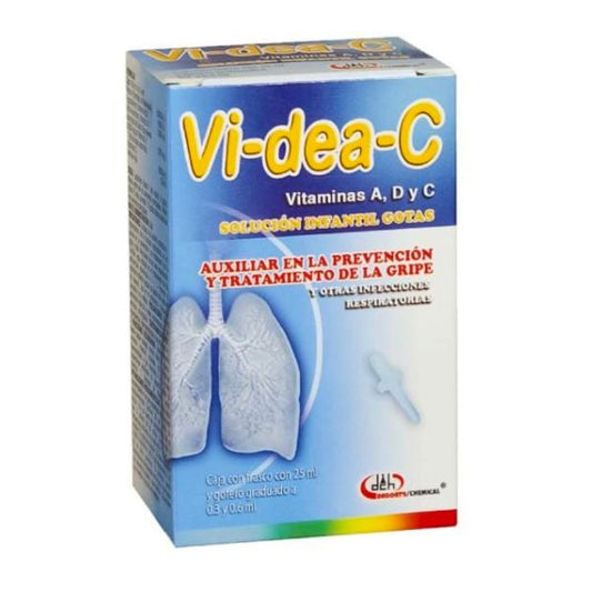 Videac-C Vitamina A,D y C Solución Infantil Gotas Frasco con 25 ml