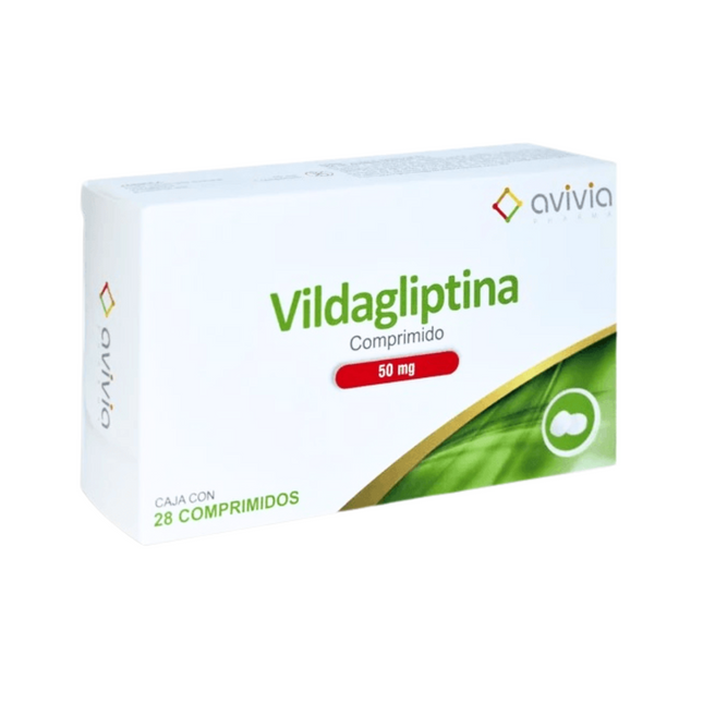 Vildagliptina 50 mg Caja con 28 Comprimidos
