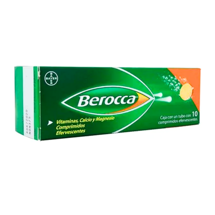 Berocca Vitaminas, Calcio y Magnesio 10 efervescentes Bayer