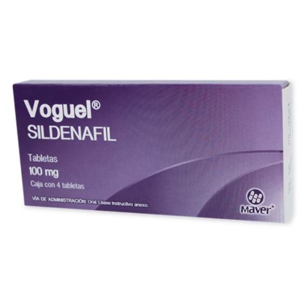 Voguel (Sildenafil) 100 mg Caja con 4 Tabletas