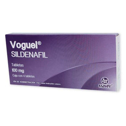 Voguel (Sildenafil) 100 mg Caja con 4 Tabletas