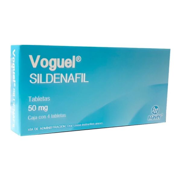 Voguel (Sildenafil) 50 mg Caja con 4 Tabletas