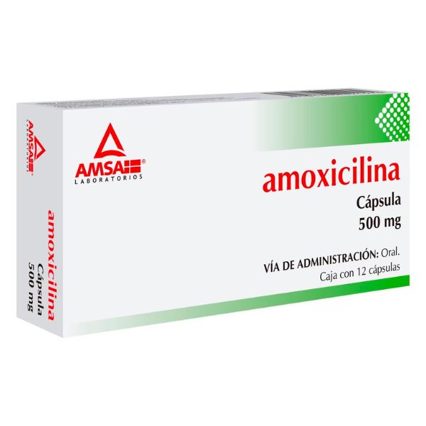 Amoxicilina 500 Mg Caja Con 12 Cápsulas AMSA – Farmacia Sanorim