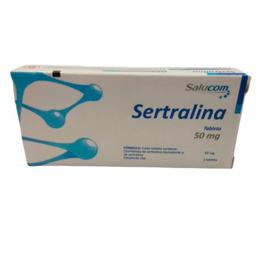 Sertralina 50 mg Caja con 14 Tabletas Salucom