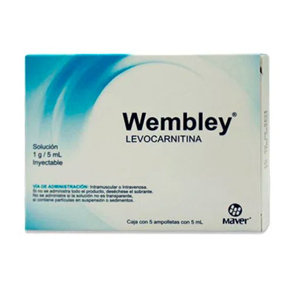 Wembley (Levocarnita) 1g/5 ml Caja con 5 Ampolletas Inyectables