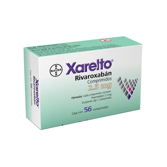 Xarelto (Rivaroxaban) 2.5 mg Caja con 56 Comprimidos