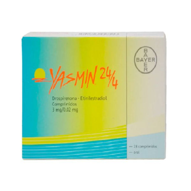 Yasmin 24/4 (Drospirenona/Etinilestradiol) Caja con 28 Comprimidos