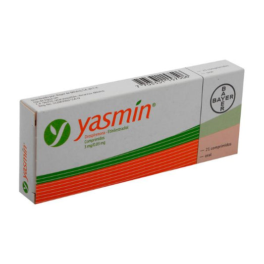 Yasmin (Drospirenona/Etinilestradiol) Caja con 21 Comprimidos