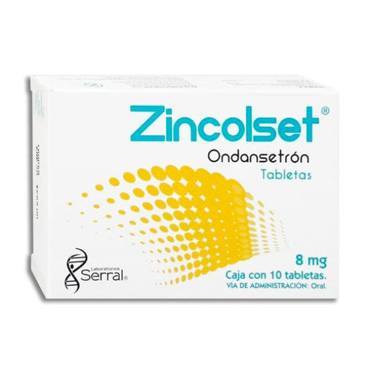 Zicolset (Ondansetron) 8 mg Caja con 10 Tabletas