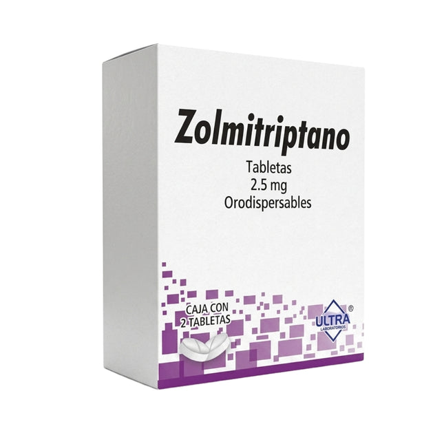 Zolmitriptano 2.5 mg Orodispersables Caja con 2 Tabletas