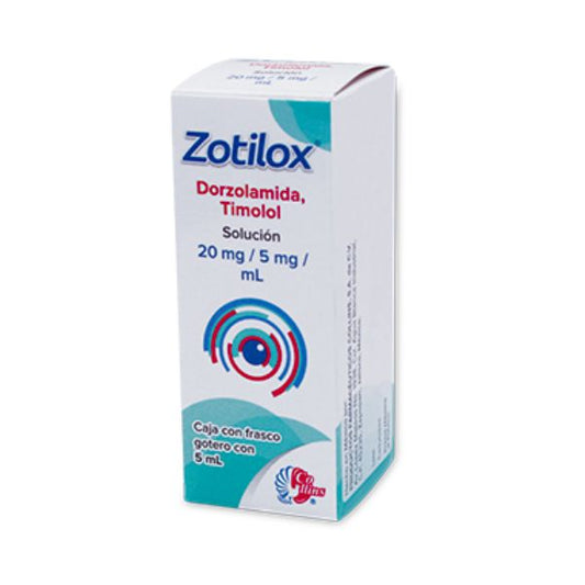 Zotilox Dorzolamida/Timolol 2.0%/0.5% Solución Oftálmica Gotero con 5 ml