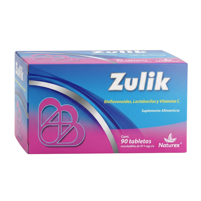 Zulik (Bioflavonoides Lactobacilos Y Vitamina C) Caja con 90 Tabletas