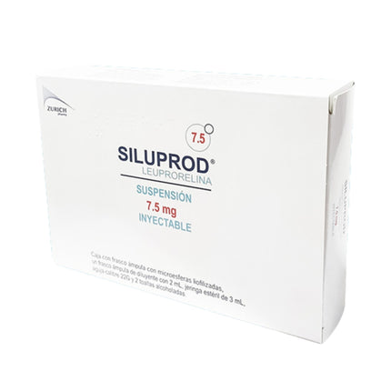 Siluprod (Leuprorelina) Suspensión Inyectable 7.5 mg Caja con 1 Frasco Ámpula + 1 Ampolleta Diluyente 2 mL