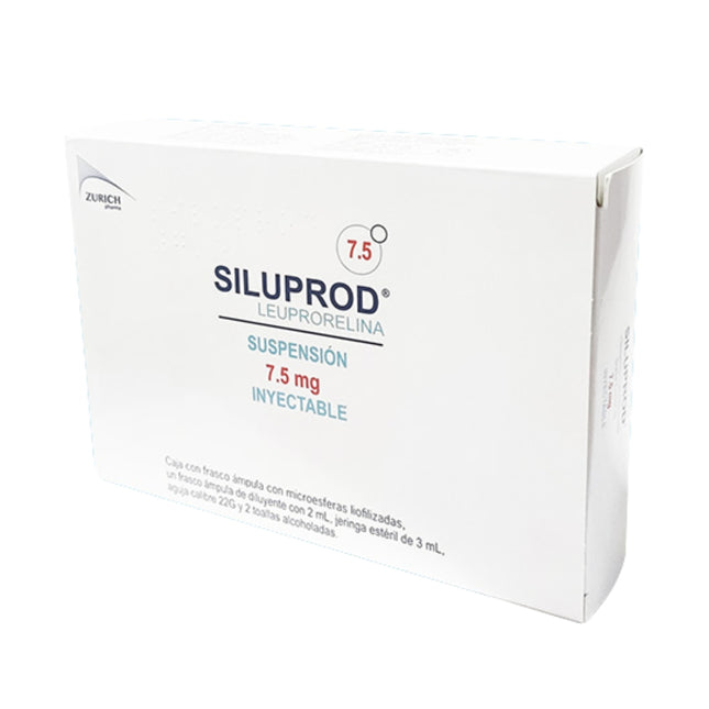 Siluprod (Leuprorelina) Suspensión Inyectable 7.5 mg Caja con 1 Frasco Ámpula + 1 Ampolleta Diluyente 2 mL