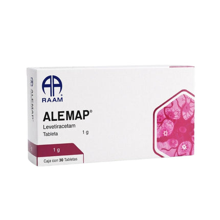 Alemap (Levetiracetam) 1 g Caja con 30 Tabletas