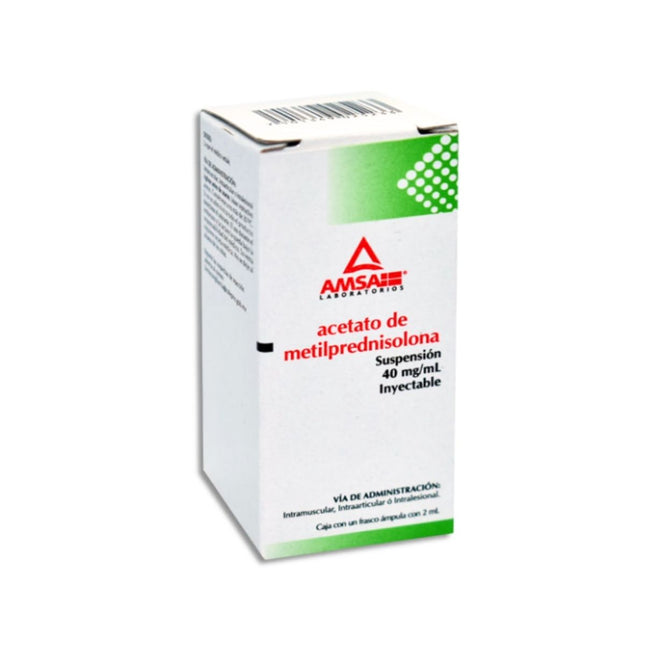 Acetato de Metilprednisolona 40 mg/2 ml Solución Inyectable Amsa
