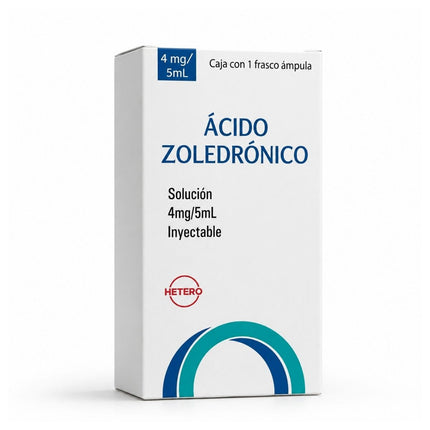 Ácido Zoledrónico 4 mg / 5 mL Ámpula Inyectable | Hetero Laboratorios