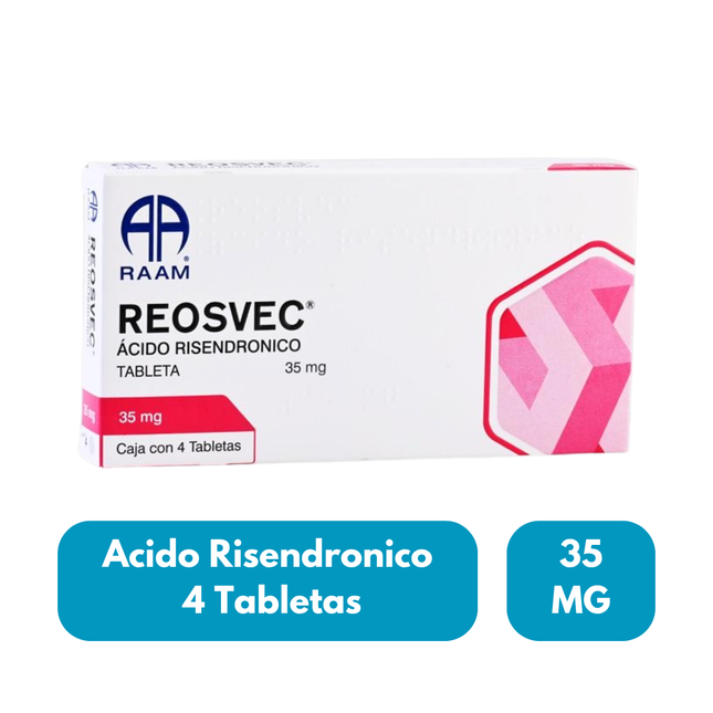 Acido Risedronico Reosvec 35 mg 4 Tabletas RAAM
