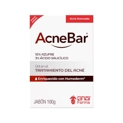 Jabon Barra AcneBar Azufre Grisi Antiseborréico 100 g