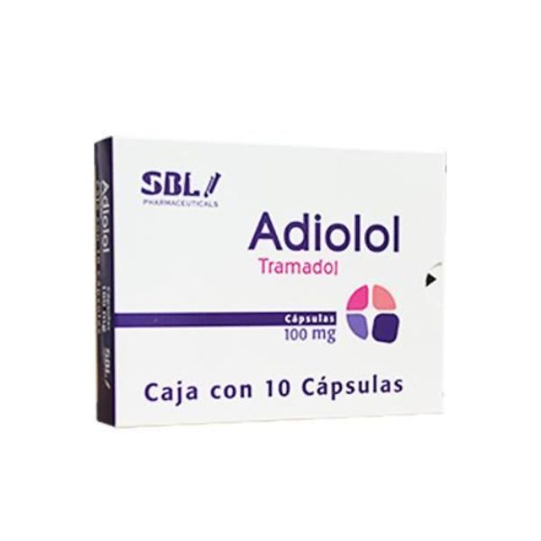 Adiolol (Tramadol) 100 mg Frasco con 10 Cápsulas