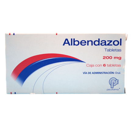 Albendazol 200 mg Caja con 6 Tabletas