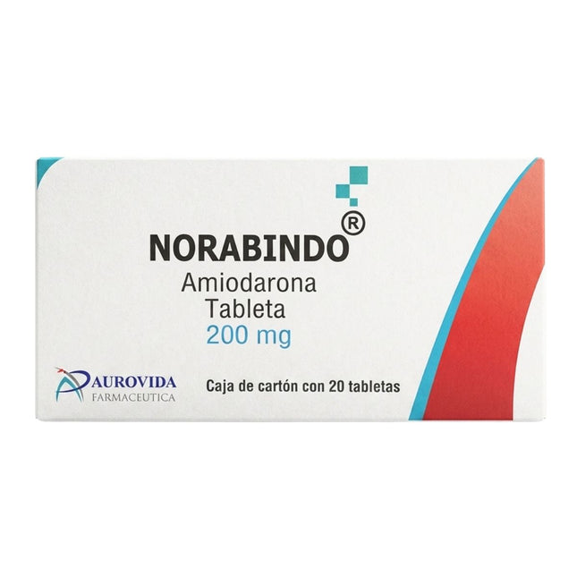 Norabindo (Amiodarona) 200 mg Caja con 20 Tabletas