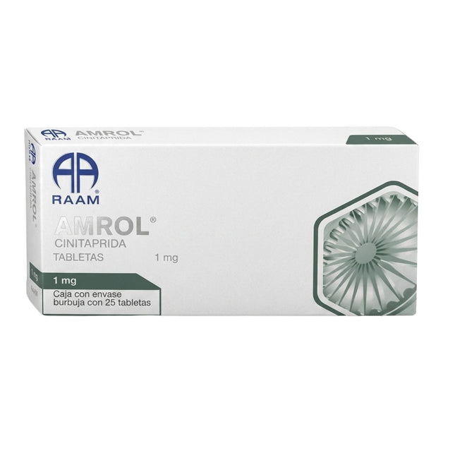 Amrol (Cinitaprida) 1 mg Caja con 25 Tabletas