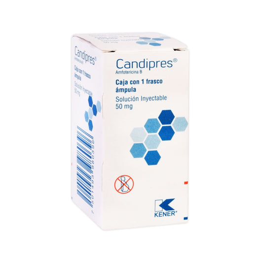 Candipress Amfotericina B 50 mg Caja con Frasco Ámpula Inyectable de 5 ml