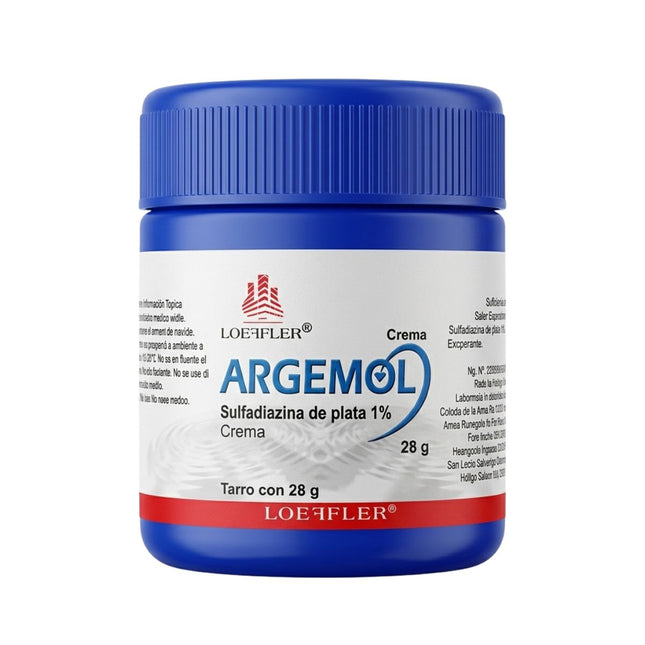 Argemol (Sulfadiazina de Plata) 1% Crema con 28 g