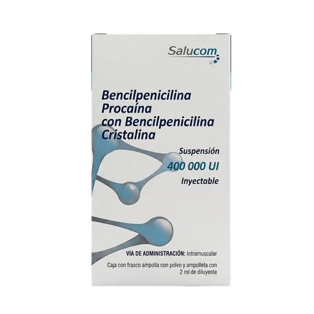 Bencilpenicilina, Procaina con Bencipenicilina Cristalina) 400, 000 Ui Suspensión Inyectable