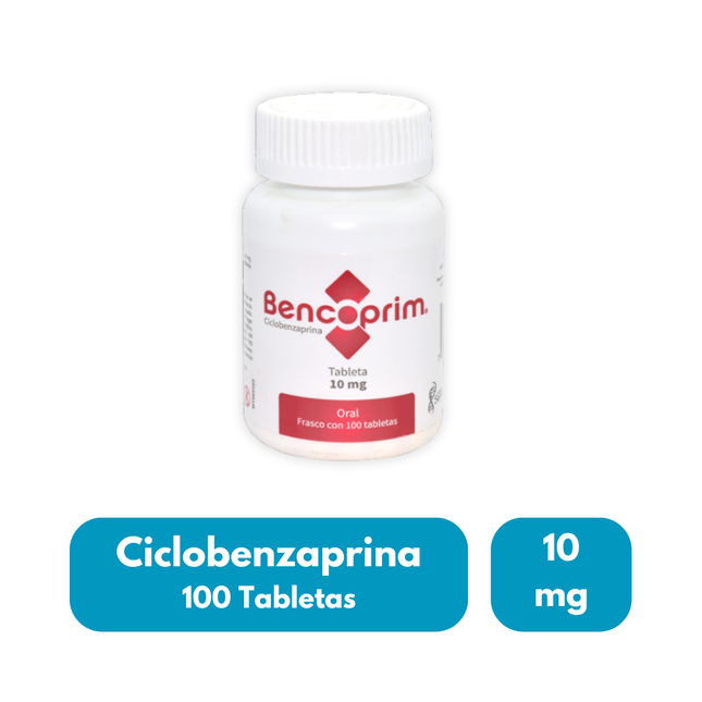 Bencoprim (Ciclobenzaprina) 10mg Frasco con 100 tabletas | Laboratorios Serral