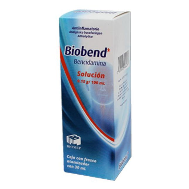 Biobend (Bencidamina) Solución 0.15 g/100 ml Frasco con 30 ml