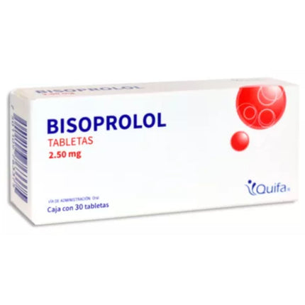 Bisoprolol 2.5 mg Caja con 30 Tabletas