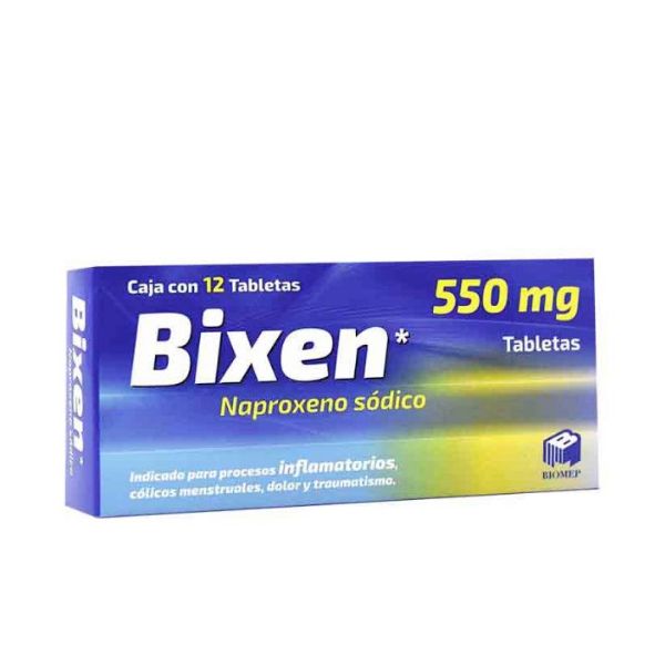 Bixen (Naproxeno) 550 mg Caja con 12 Tabletas