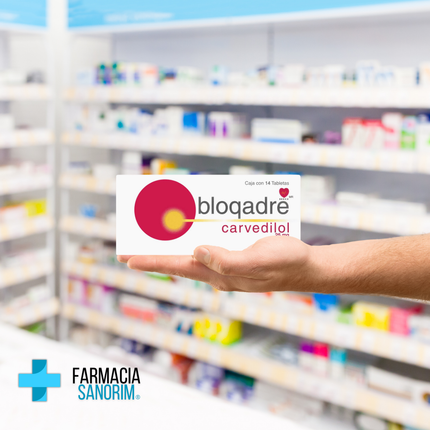 Carvedilol Bloqadre 25 mg 14 Tabletas Micro Labs