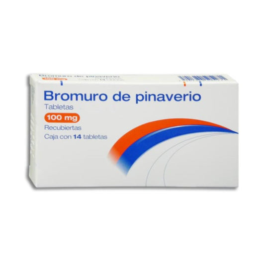 Bromuro de Pinaverio 100 mg Caja con 14 Tabletas