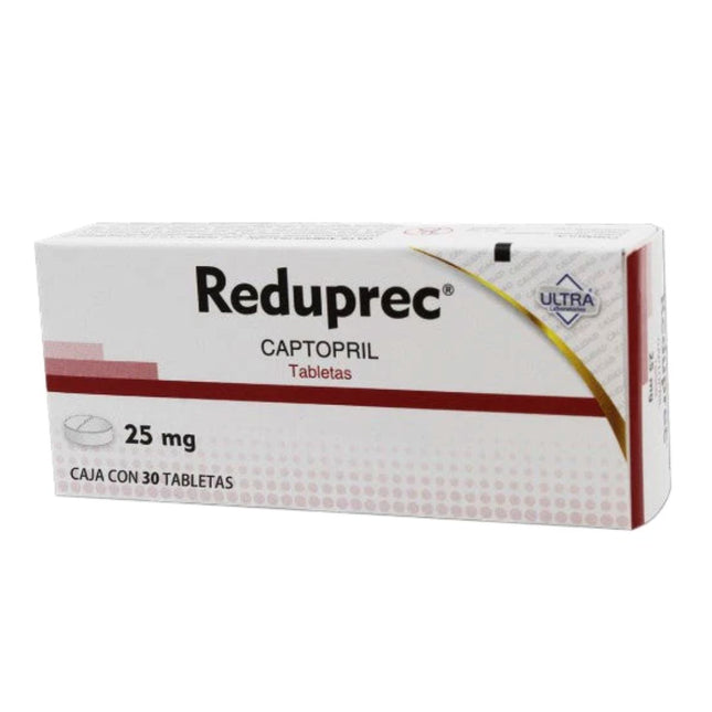Reduprec (Captopril) 25 mg Caja con 30 Tabletas